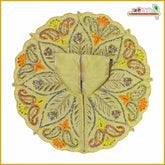 Blended Thread Jarkan Moti Work Lemon Laddu Gopal Poshak
